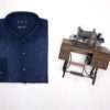 viaandrea camisa dudalina manga longa jeans com bolso slin fit